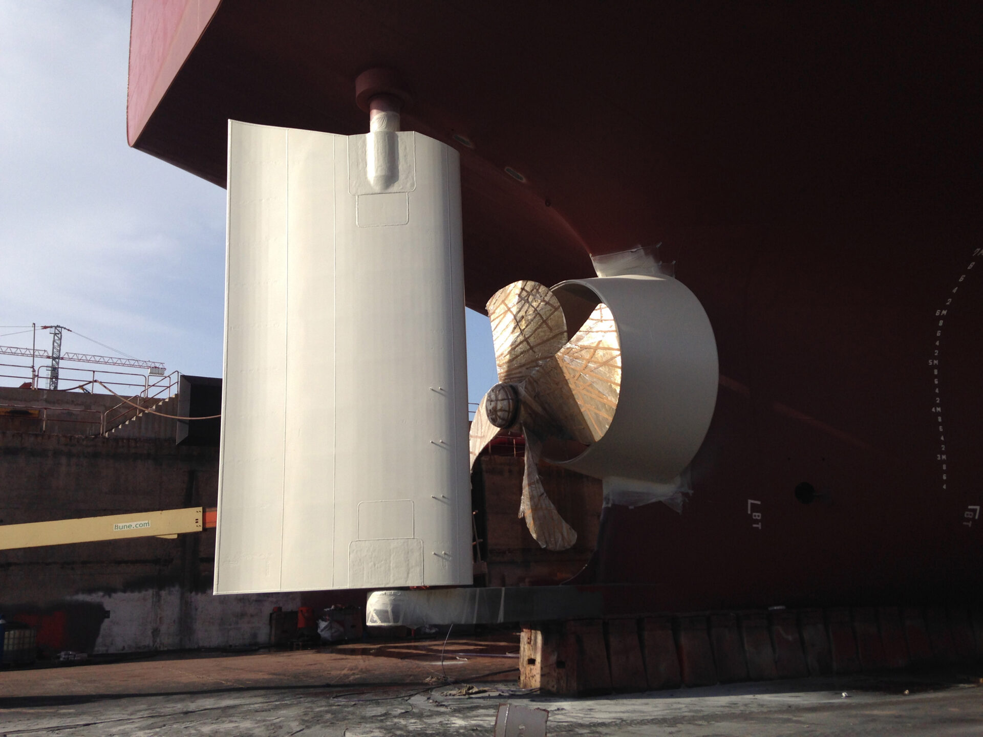 Ecoshield provides lasting protection for rudders and running gear